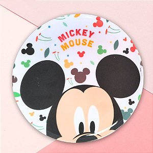 Prato Raso de Melamine - Mickey Mouse - 20cm - Disney Original - 1 unidade - Rizzo