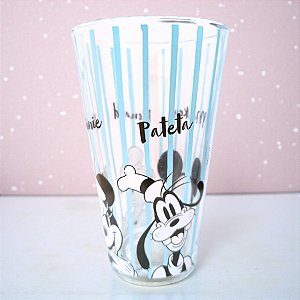 Copo de Vidro - Mickey e Amigos - Azul - 300ml - Disney Original - 1 unidade - Rizzo
