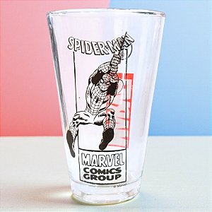 Copo de Vidro - Homem Aranha - Vingadores - 300ml - Disney Original - 1 unidade - Rizzo