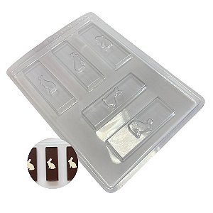 Forma de Acetato Simples - Tablete Coelhinho de Páscoa - Ref.5043 - 1 unidade - Crystal Forming - Rizzo