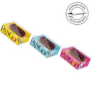 Caixa New Practice com Regulagem de Altura com Colher Meio Ovo Páscoa Cores Sortido - 06 unidades - Cromus Páscoa