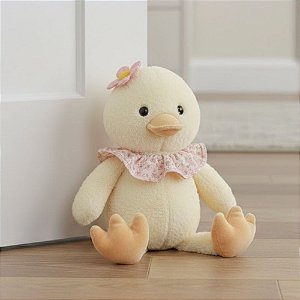 Peso de Porta Patinho com Lenço Florido - 24x22x11cm - 1 unidade - Cromus - Rizzo