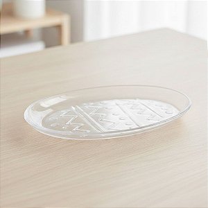 Prato de Vidro de Páscoa - Ovo Transparente - 20x15x2cm - 1 unidade - Cromus - Rizzo