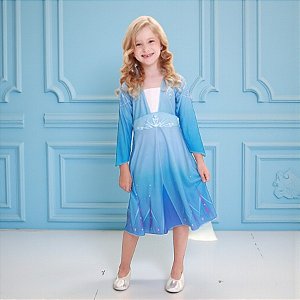 Fantasia Infantil Elsa Frozen - Vestido - G - Disney Original - 1 unidade - Rizzo