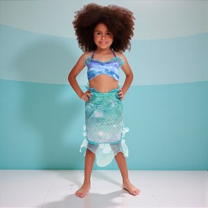 Fantasia Infantil A Pequena Sereia - Top e Saia - M - Disney Original - 1 unidade - Rizzo
