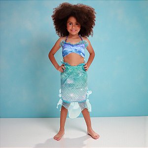 Fantasia Infantil A Pequena Sereia - Top e Saia - P - Disney Original - 1 unidade - Rizzo