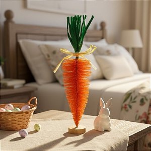 Enfeite Decorativo de Páscoa - Cenoura com Glitter - 25cm - 1 unidade - FlorArte - Rizzo