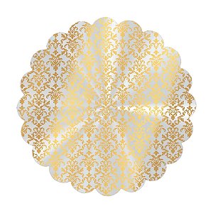 Tapetinho Para Doces - Arabesque Ouro - 7cm - 100 unidades - Cromus - Rizzo