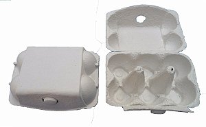 Mini Caixa Cru para 6 Ovos 50g - 14,5x10,5x7,5cm - 01 unidade - Rizzo Embalagens