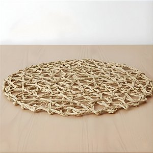 Sousplat de Papel - Bege - 39x39cm - 1 unidade - Rizzo