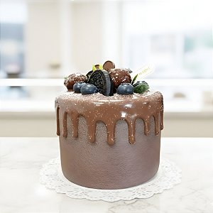 Bolo Fake de Chocolate com Cobertura - 10cm - 1 unidade - Rizzo