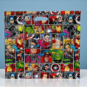 Sacola Laminada com Zip - 43x46x5cm - Vingadores - Disney Original - 1 unidade - Cromus - Rizzo