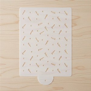 Stencil de Páscoa - Cenourinhas - 15x20cm - 1 unidade - Cromus - Rizzo