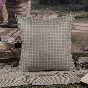 Capa para Almofada Premium - Xadrez Verde Pastel com Aba - 43x43cm - 1 unidade - Rizzo