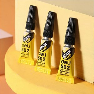 Super Cola Secagem Instantânea Líquida 1g - Stick Up 502 - Cartela - 3 unidades - Deli - Rizzo