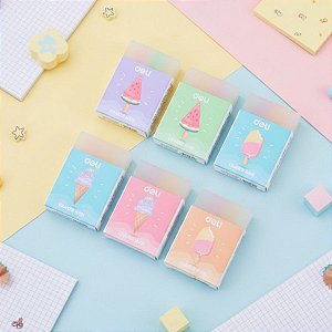 Borracha Retângular Ice Cream - Sortido - 3x2x1cm - Caixa - 36 unidades - Deli - Rizzo