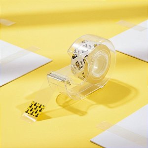 Fita Adesiva Transparente com Suporte - 18mmx7,62m - 1 unidade - Deli - Rizzo