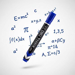 Marcador Permanente - Ponta Cinzel 1,5-5,0mm Azul - Caixa - 12 unidades - Deli - Rizzo