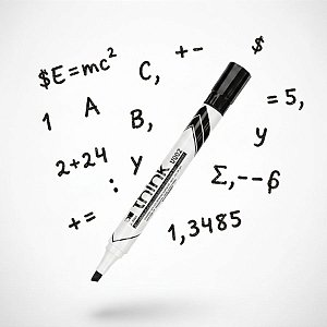 Marcador de Quadro Branco - Ponta Cinzel 2mm-5,00mm Preto - Caixa - 12 unidades - Deli - Rizzo