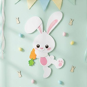 Painel Decorativo de Páscoa - Coelhinho com Cenoura - 34x53cm - 1 unidade - Piffer - Rizzo