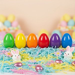 Kit Ovos Surpresa de Páscoa - Colorido - 10x7cm - 6 unidades - Rizzo