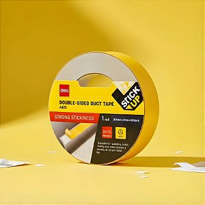 Fita Dupla Face Fixadora para Carpete - Amarela - 30mmx20m - 1 unidade - Deli - Rizzo