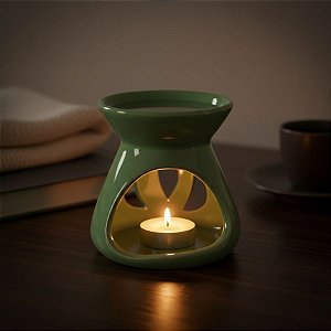 Rechaud Aromatizador de Ambiente - Verde - 6,5x6cm - 1 unidade - Rizzo