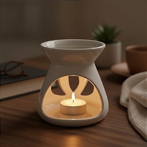 Rechaud Aromatizador de Ambiente - Branco - 6,5x6cm - 1 unidade - Rizzo