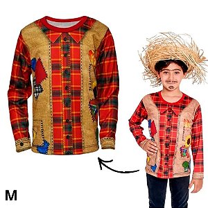 Fantasia Infantil de Festa Junina - Camisa São João - M - 1 unidade - Rizzo