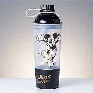 Garrafa Vip - Mickey Mouse - Com Misturador e Compartimento - 600ml - Disney Original - 1 unidade - Plasútil - Rizzo