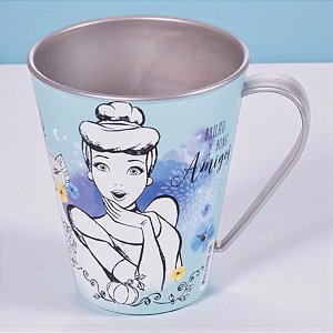 Caneca Plástico De Colorir Cinderela - 360ml - Disney Original - 1 unidade - Plasútil - Rizzo