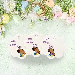 Tag Capipascoa "De Para" com Sisal - Ref. 2514 - 5x5cm - 10 unidades - Stickr - Rizzo