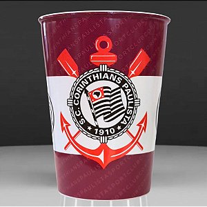 Copo de Plástico De Colorir Corinthians - Brasão - 320ml - 1 unidade - Plasútil - Rizzo