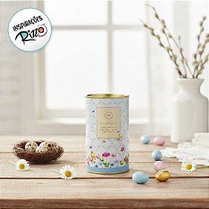 Lata Rígida Para Ovos de 250g - Florens - Azul - 9x16cm - 1 unidade - Cromus - Rizzo