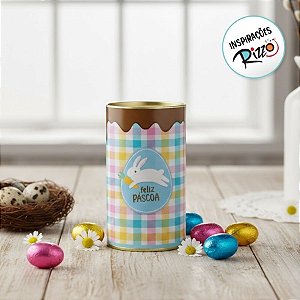 Lata Rígida Para Ovos de 350g - Jump Xadrez - 10x18cm - 1 unidade - Cromus - Rizzo