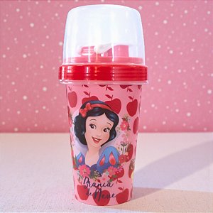 Mini Shakeira Branca de Neve - Vermelha - 320ml - Disney Original - 1 unidade - Plasútil - Rizzo