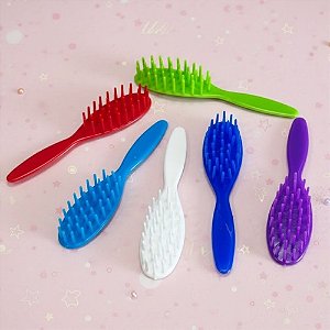 Mini Brinquedo Escova de Cabelo - Sortido - 7,5cm - 6 unidades - Rizzo