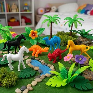 Mini Brinquedo Animais  - Sortido - 6cm - 6 unidades - Rizzo