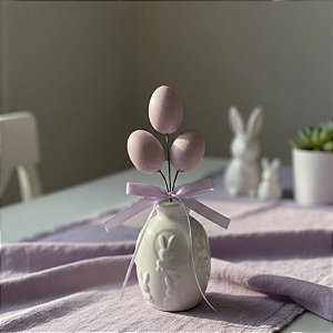Pick Decorativo de Páscoa - Ovos - Lilás -15cm  - 1 unidade - Rizzo