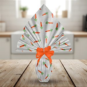 Folha Para Ovos de Páscoa Poli Transparente - 70x90cm - Cenoura - 5 unidades - Rizzo