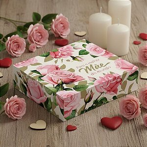 Caixa Retangular Tampa e Fundo - Mãe Clássica - 20x7x21cm - 5 unidades - Regina - Rizzo
