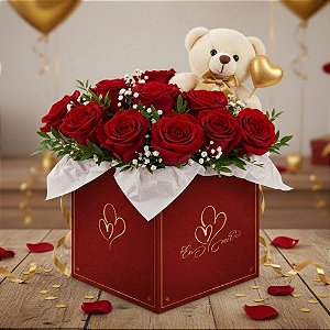 Cachepot de Papel - Toque de Amor - 15x15x15cm - 5 unidades - Regina - Rizzo