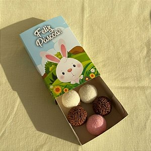 Caixa Divertida Páscoa Coelho Mato Ref. 875 - 6 doces com 10 un. Erika Melkot Rizzo Confeitaria
