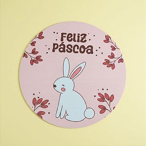 Jogo Americano de Páscoa - Coelho "Feliz Páscoa" - 38cm - 1 unidade - Rizzo