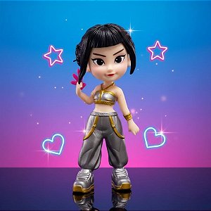 Boneca Zoey Guerreiras do K-POP - Roupa Prateada - 15cm - 1 unidade - Rizzo