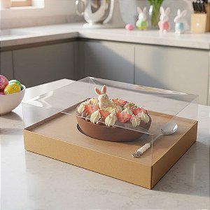 Caixa Para Meio Ovo de Colher de 150g - Kraft - 15x13x6,5cm - 5 unidades - ASSK - Rizzo