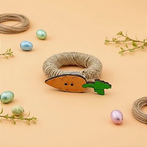 Porta Guardanapo Anel de Juta - Cenoura - 5cm - 1 unidade - Rizzo