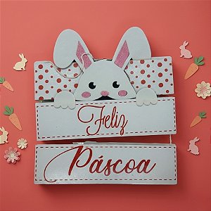 Placa 3 Partes Páscoa - Feliz Páscoa - 1 unidade - Grintoy - Rizzo