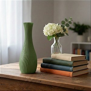 Vaso Decorativo - Espiral - Pistache - 20,5cm - 1 unidade - Rizzo