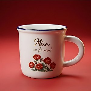 Caneca de Porcelana - Mãe Eu Te Amo - 140ml - 1 unidade - Rizzo